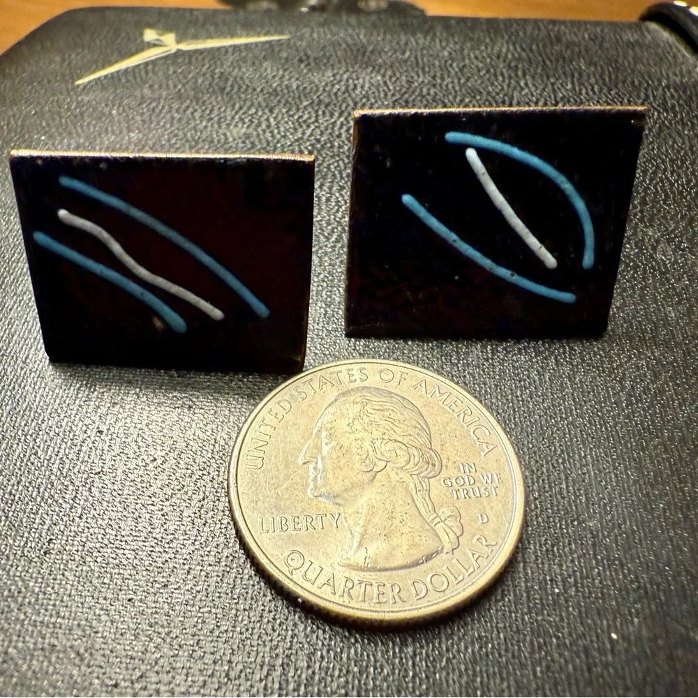 Black and Blue vintage cufflinks